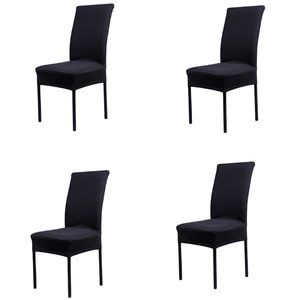 4-Pack Kitchen Dining Chair Cover Slipcover Black